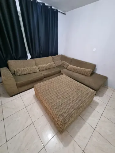 SOFÁ DE CANTO 5 LUGARES COM CHAISE - SHENILLE - MADEIRA MACIÇA