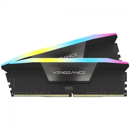 Memória DDR5 Corsair Vengeance RGB, 32GB (2x16GB), 6400MHz, Preto