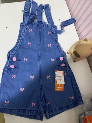Jardineira jeans (short) INFANTIL