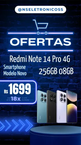 Xiaomi Redmi Note 14 Pro 4G NFC 256/08 Novo Lacrado Entregamos 
