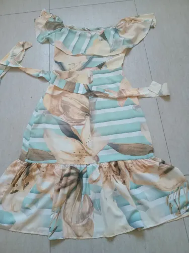 Vestido de seda estampado tam M