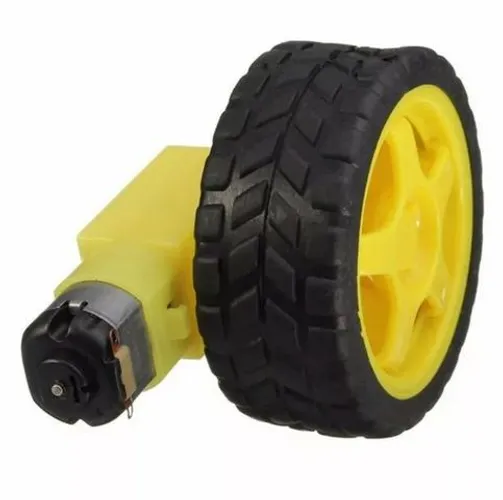 Roda + Pneu + Motor Dc 3 A 6v Com Reducao Robotica Arduino Arduino Robotica COD-AM150