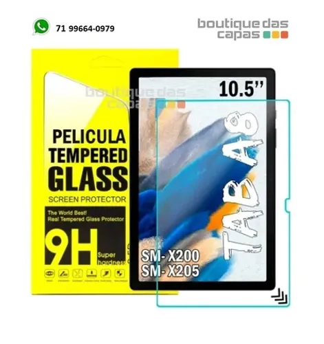Pelicula De Vidro proteção Tablet samsung Galaxy Tab A8 10.5 2021 X200 X205 já instalada