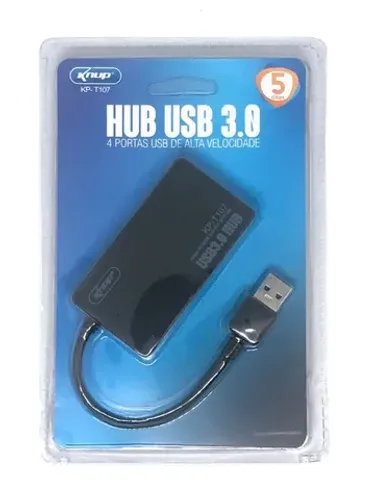 Hub Usb 3.0 4 Portas Entradas Extensor Slim Hi Speed Knup Novo na Caixa