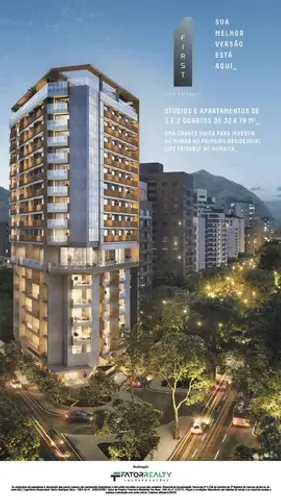 Studio 38 metros,1 quarto, bh social, no Largo dos Leões, com vista livre no coração Humai