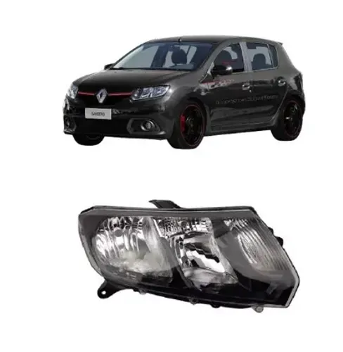farol renault sandero stepway 2015 lado direito e esquerdo mascara negra