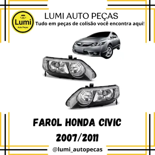 Farol New Civic 2007/2011 - NOVO 