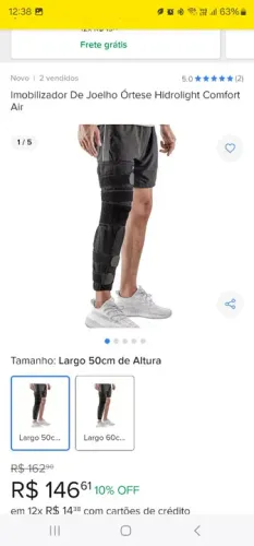 Imobilizador De Joelho Comfort Air Estreito 50CM - Hidrolight