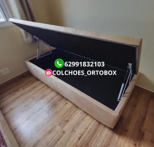 Box Baú Solteirão suede e corino