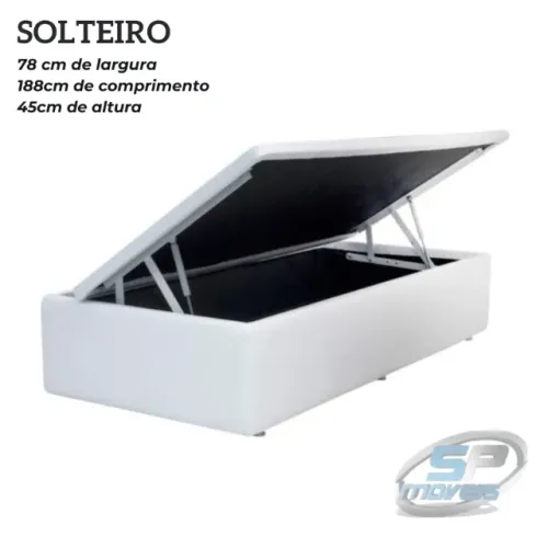 Cama Baú Solteiro Compacta - Direto da Fábrica 