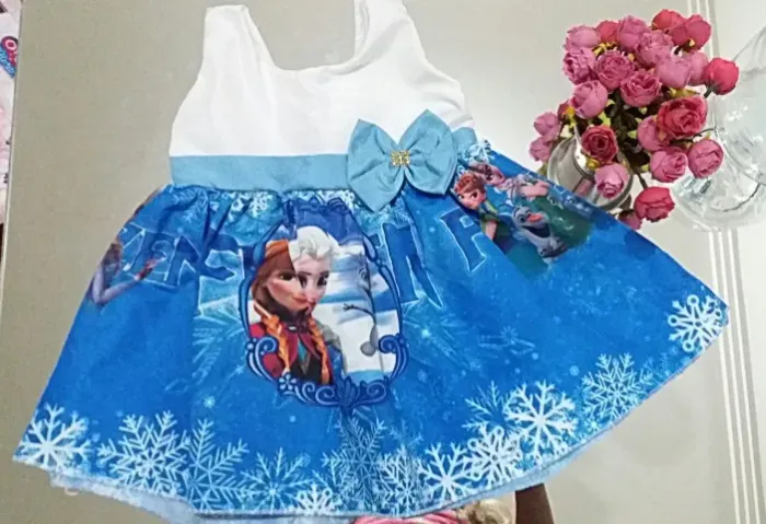 Vestido Frozen Tam 1/2