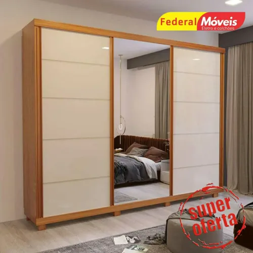 Guarda Roupa com 3 Portas de Correr Novo Fazemos Entrega