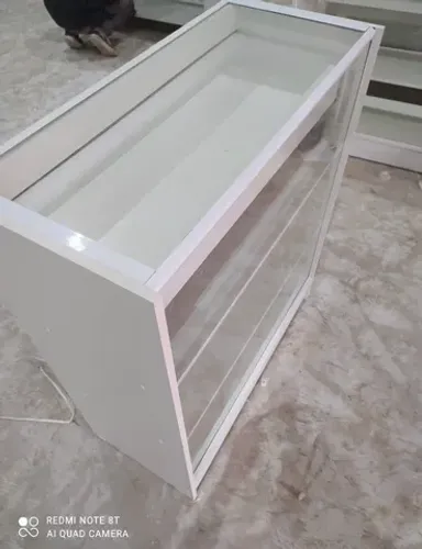 BALCÃO CAIXA VITRINE COM VIDRO SUPERIOR
