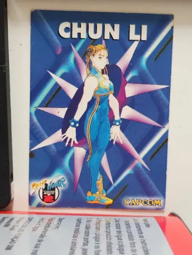 Chun-li Card Capcom super street Fighter 2 Anos 90 fliperamas