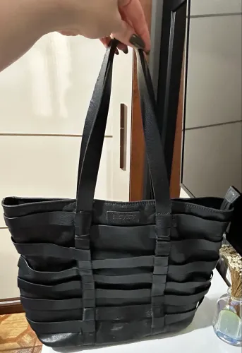 Bolsa de Couro Preta