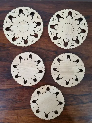 Conjunto 5 de peças Arabesco em Madeira