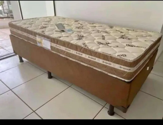 Cama Box de solteiro l com Colchão Ortopédico