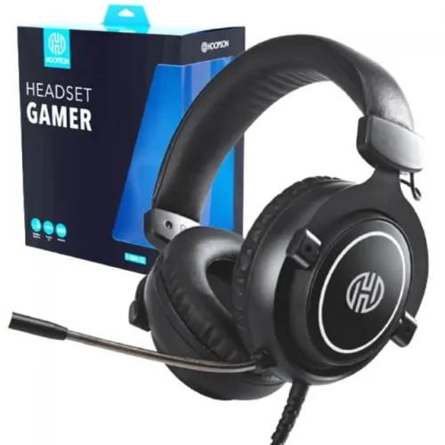 Headset Gamer Hoopson F-300CZ com Drivers 40mm e Conexão P3 - Som Potente e Confortável