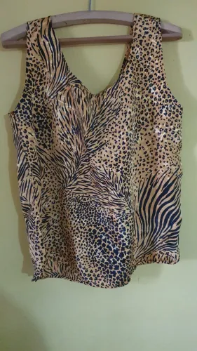 Blusa imitação de seda