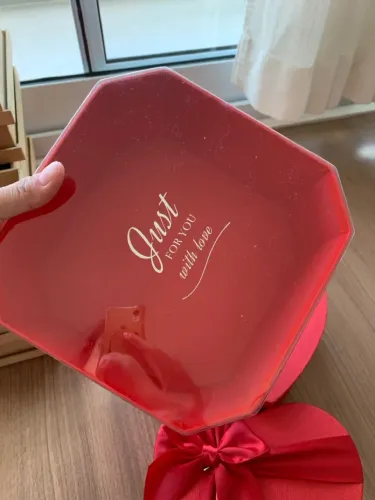 Kit 3 Caixas para Presente Vermelhas Coração