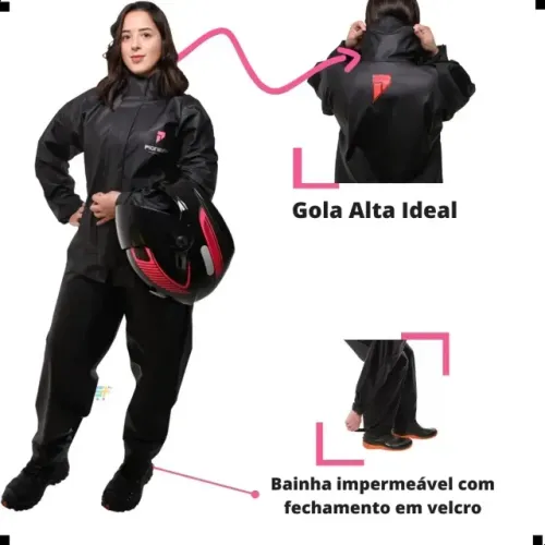 Capa de chuva feminina