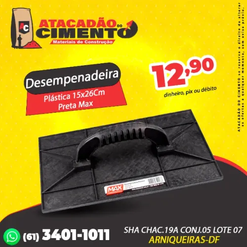 Desempenadeira Plástica 15x26Cm Max
