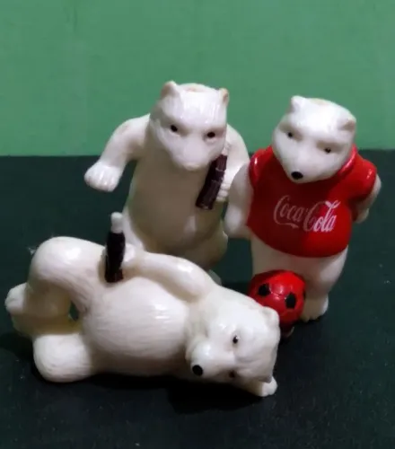 3 miniaturas URSO POLAR COCA-COLA 