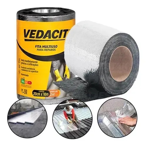 R$ 29,99 Manta fita Asfáltica Multiuso **ROLO** 20CM X 10M