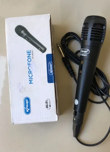 Microfone Com Fio Dinâmico Pra Eventos Karaokê P10 (Novo)