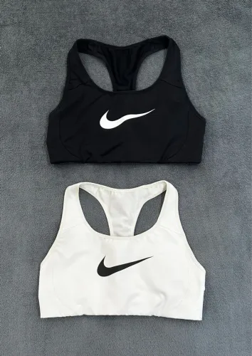 2 Tops de Academia Treino Nike Preto e Branco Originais