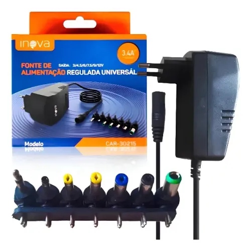 Fonte Carregador Universal 3,5a 3v 4,5v 6v 7,5v 9v 12v
