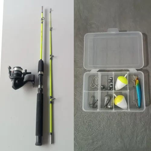 Kit vara de pesca e molinete novos