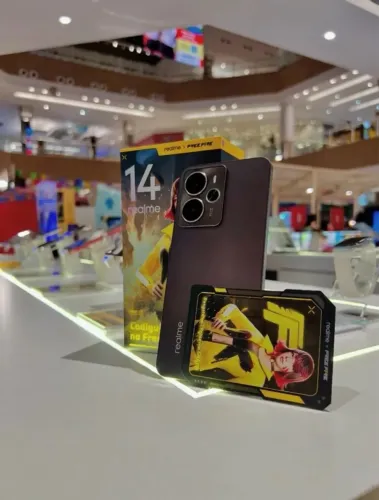Realme 14 5G 256GB 8RAM NFC + Cod Exclusivo Free Fire Lacrados Pronta Entrega Lacrado