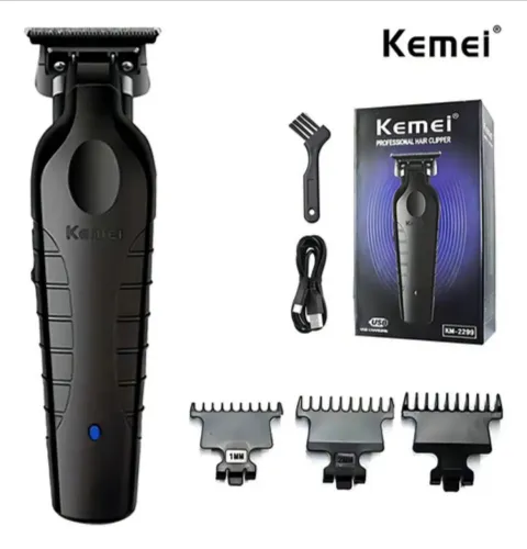 Maquina Cabelo Corte Acabamento Kemei 
