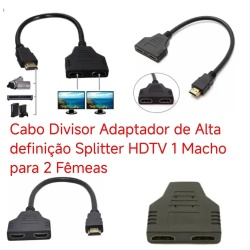 Cabo Divisor Adaptador de Alta definição Splitter HDTV