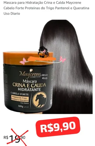 Máscara Capilar Hidratante Crina e Cauda Maycrene 500g