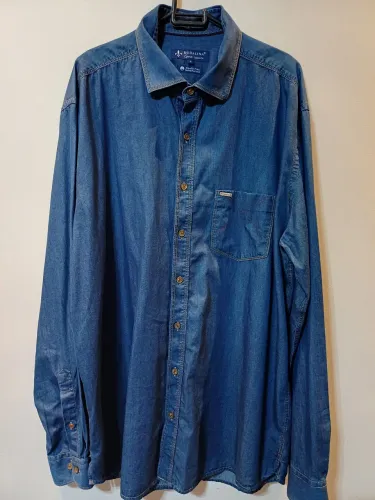 Camisa Jeans Dudalina Azul Masculina semi-nova 