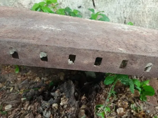 Chapa perfil ferro atravessadora ponte caçamba laje