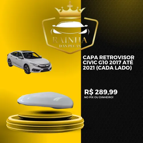 Capa Retrovisor Civic G10 2017 até 2021<br>