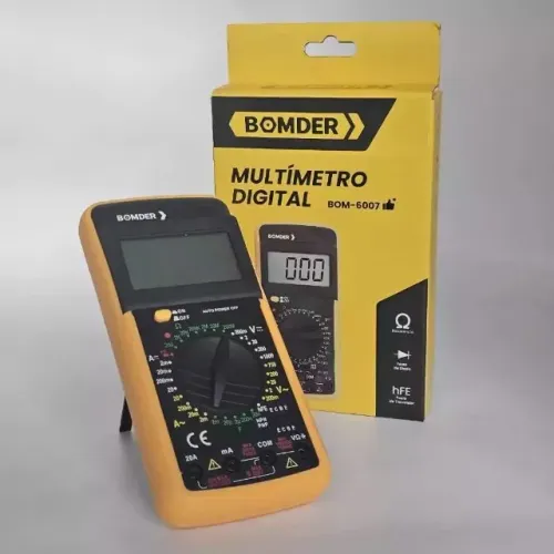 Multímetro Digital Portátil Profissional C/Capacímetro E Beep Bateria Cabo TesteMedição Di