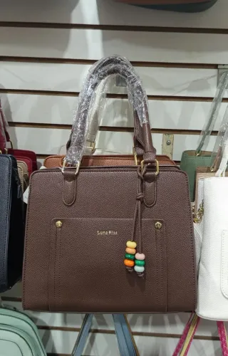 Bolsa de mão marrom Luna Kiss