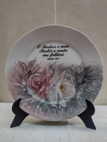 Prato para decoração em cerâmica