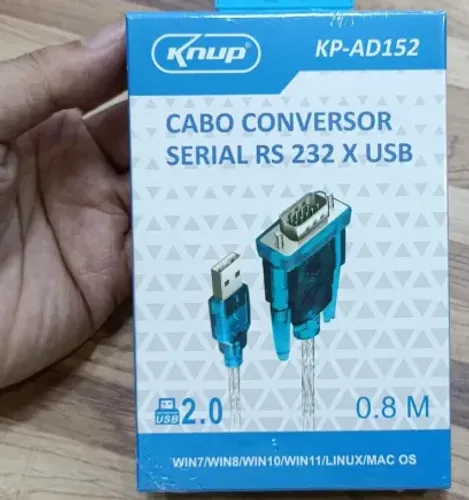 Cabo Conversor Serial Rs232 X Usb 2.0 Knup KP-AD152