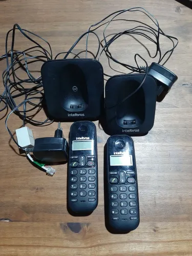 Kit 2 telefones sem fio (base + ramal) Intelbras
