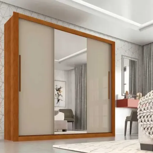 Guarda Roupa Casal com Espelho 3 Portas 4 Gavetas Panama FAZEMOS ENTREGA!
