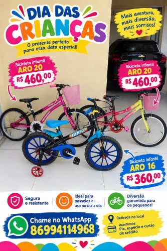 Bicicletas infantil aro 16 e 20 
