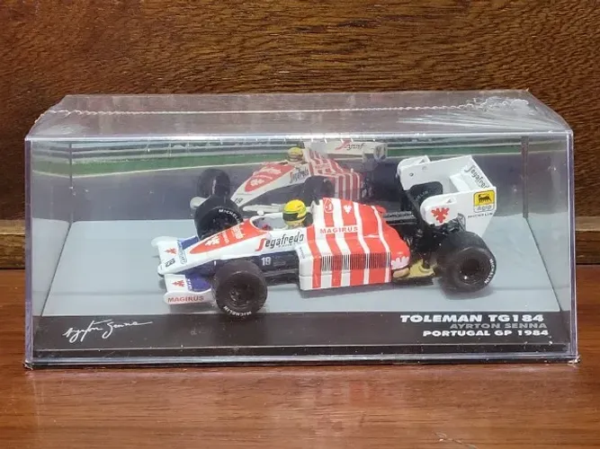 Ayrton Senna Toleman TG184 1984 Coleção Lendas Brasileiras Automobilismo F1 Miniatura 1/43