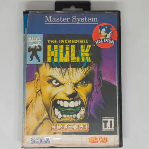 Jogo The Incredible Hulk USGold para Master System (Fotos Reais)