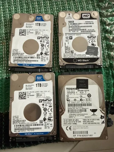 HDs 1TB é 500gb