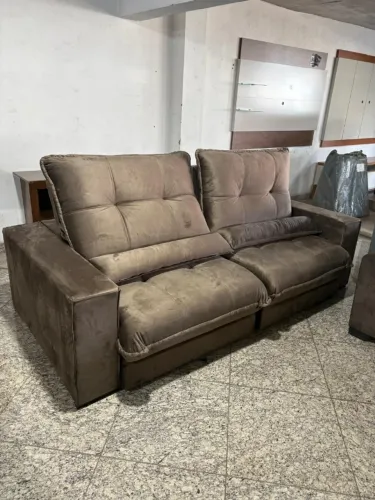 Sofá Coliseu Retrátil Reclinável 2,90m Pillow 30cm Premium Direto da Fábrica